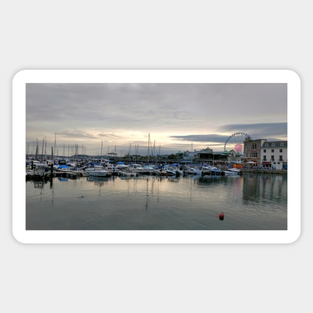 Torquay English Riviera Devon sunset Sticker by fantastic-designs